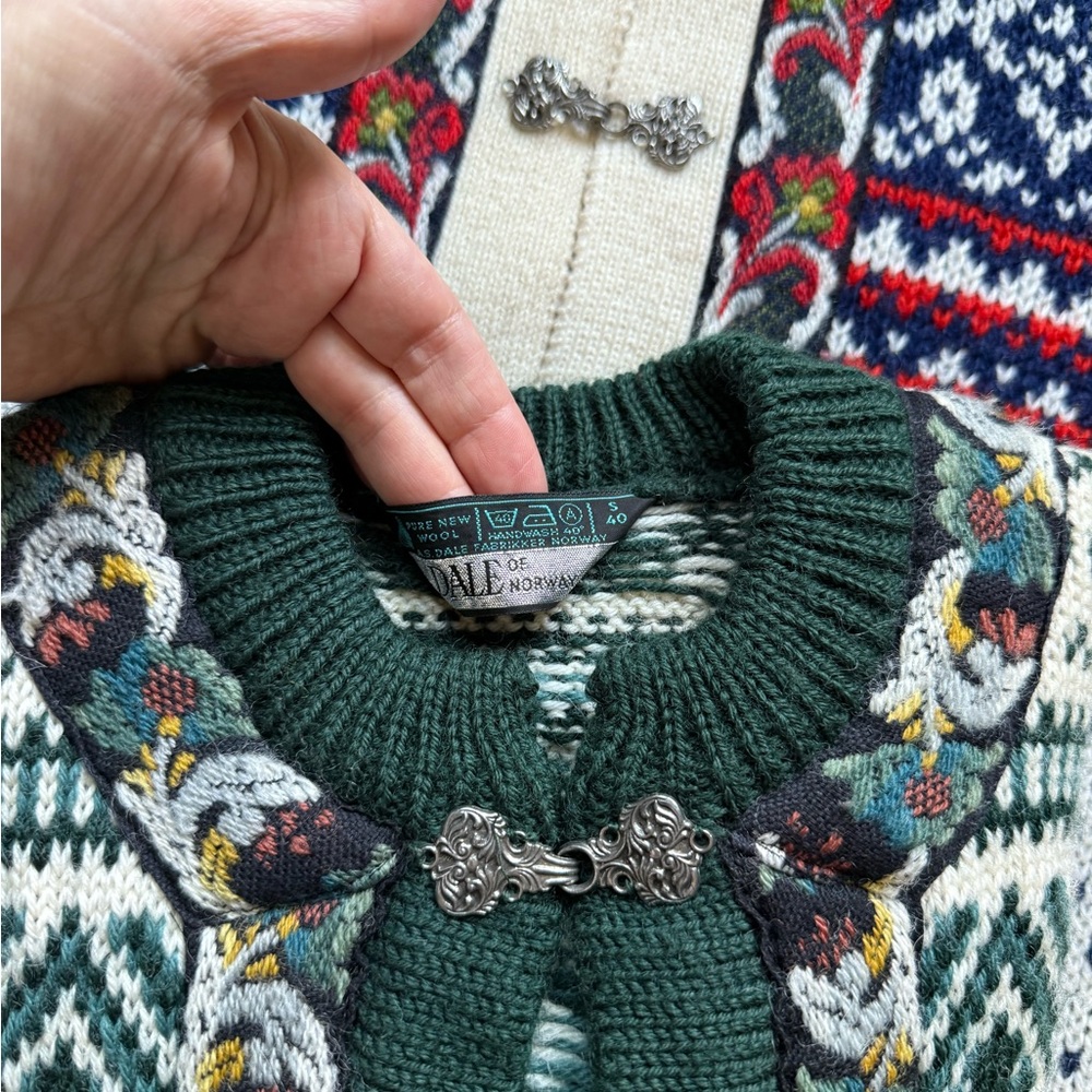 Dale of Norway Wool Cardigan Sweater sz 40 - Picture 3 of 8